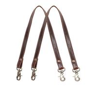 Hell Blues Purse Straps Replacement Full Grain Leather - Premium Straps with Brass Clips for Handbag shoulder bag - 2 Pcs (Chocolate Brown) 24" inches