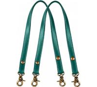 Hell Blues Purse Straps Replacement Handles Full Grain Leather 2 Pcs ~ 61cm Premium Strap with Lobster buckles for Women Handbag or shoulder bag - 24" inches (Green)