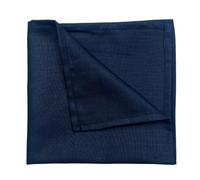 Hell Blues Solid Linen Pocket Square - 12.5" Handkerchief for Men's Suits - Weddings, Groomsmen, Formal Events