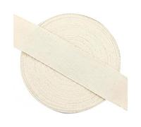Hell Blues Twill Tape Natural Soft 2 inch Cotton Strap 50 Yards, Bunting Bias Tape Herringbone Webbing Tape Roll for Apron Sewing Dressmaking Craft (50mm)