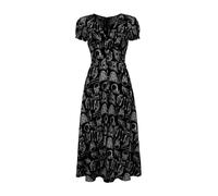 Hell Bunny Anatomy Dress Maxi Dress black white XXL