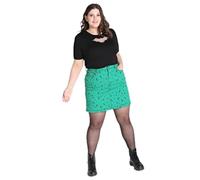 Hell Bunny Bat Mini Skirt Green