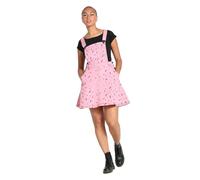 Hell Bunny Bat Pinafore Dress Pink