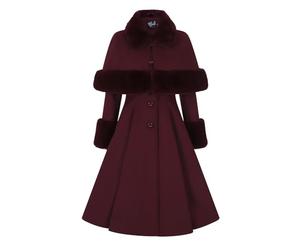 Hell Bunny Capulet Coat Women's Coat Red Gothic, Rockwear, red, M