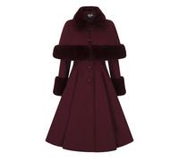 Hell Bunny Capulet Coat Women's Red Gothic Rockwear, red, XS