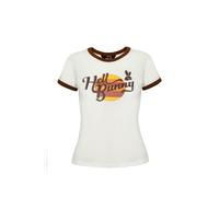 Hell Bunny Charlie Top T-Shirt beige brown 4XL