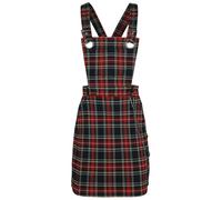 Hell Bunny Clash Pinafore Dress Midi Dress black red XL