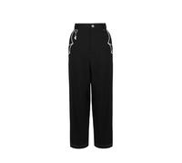 Hell Bunny Drusilla Trousers - Wide Leg High Waist Vintage Gothic Pants Retro, Black, 2XL