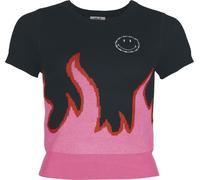Hell Bunny Dylan Top T-shirt black pink L