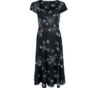 Hell Bunny Grungy Spider Dress Medium-length dress black white XL