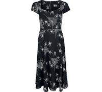 Hell Bunny Grungy Spider Midi Dress Gothic Spiderweb Halloween Party Goth, Black, 2XL