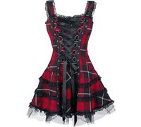 Hell Bunny Harley Tartan Dress Mini Dress red black M