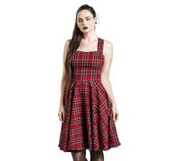 Hell Bunny Women's Irvine Tartan Pinafore Midi Dress in Red | Size: Medium hell bunny Red M