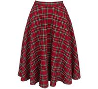 Hell Bunny Irvine Skirt Midi Skirt red 4XL