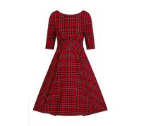 Hell Bunny Irvine Vintage Style 50s Red Tartan Dress L