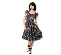 Hell Bunny Mischief Dress - Midi Gothic Black Halloween Vintage Retro Skater