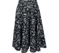 Hell Bunny Mischief Skirt Midi Skirt black white 3XL