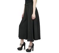 Hell Bunny Murphy Culottes Wide Leg Cropped Trousers Black