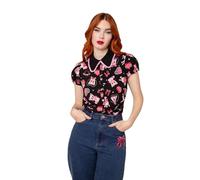 Hell Bunny Not Into You Blouse Blk