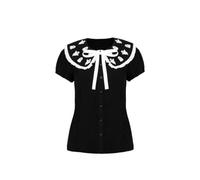 Hell Bunny Phantomette Blouse Black