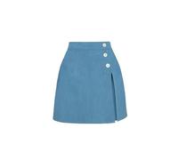 Hell Bunny Rylee Skorts Women's Shorts Blue Rockabilly, blue, L