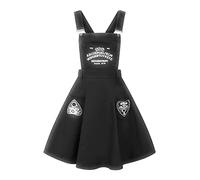 Hell Bunny Samara Sun Moon Ouija Board Gothic Wicca Witchcraft Pinafore Dress M Black