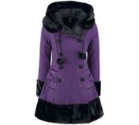 Hell Bunny Sarah Jane Coat Winter Coat lilac L