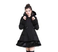 Hell Bunny Sarah Jane Lolita Style Faux Fur Black Coat