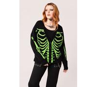 Hell Bunny Skeleton cardigan Cardigan black green S