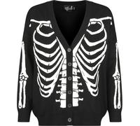 Hell Bunny Skeleton cardigan Cardigan black white XL