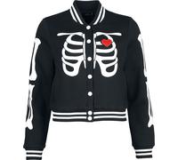 Hell Bunny Skeleton Jacket Varsity Jacket black XXL
