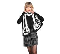 Hell Bunny Skelli Scarf Black-White