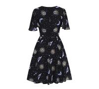 Hell Bunny Women's Solaris Dress A-line, Black, S