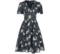 Hell Bunny Solaris Dress Women Medium-Length Dress Black XL, 100% Polyester,