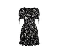 Hell Bunny Star Sign Goth Dress Mini Dark Gothic Charm Party Puff Sleeves, Black, 4XL