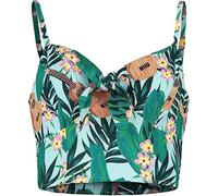 Hell Bunny Ululani Crop Top Women's Top Multicoloured Basics, Casual Wear, Fashion & Style, multi-coloured, XXL