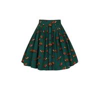 Hell Bunny Vixey Skirt Dark Green