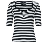 Hell Bunny Warlock Top Long-sleeved Top black white M