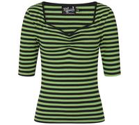 Hell Bunny Warlock Top Long-sleeved Top green black XL