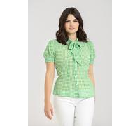Hell Bunny Anne Marie Blouse Green