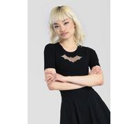 Hell Bunny Women's Bat Knitted Mesh Detailing Top Black | Size: XS hell bunny Black XS