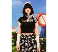 Hell Bunny Women's Care Bears Collaboration Spring Summer Cheer Bear Crop Top Black | Size: 3XL hell bunny Black 3XL