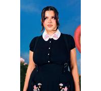 Hell Bunny Women's Care Bears Collaboration Spring Summer Love-a-Lot Blouse Black | Size: Medium hell bunny Black M