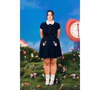 Hell Bunny Women's Care Bears Collaboration Spring Summer Love-a-Lot Pinafore Skirt in Black | Size: Medium hell bunny Black M