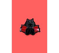 Hell Bunny Women's Charlie Heart-Cheeked Little Devil Enamel Pin Gothic hell bunny Multicolor One Size