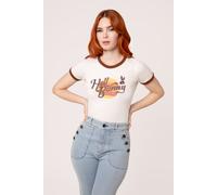 Hell Bunny Women's Charlie T-Shirt in Brown | Size: Small hell bunny Brown S