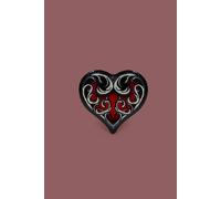 Hell Bunny Women's Clarimond Red Heart Enamel Pin Medieval-Inspired Accessory hell bunny Multicolor One Size