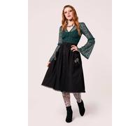 Hell Bunny Women's Danica Sun & Moon Embroidered Midi Skirt in Black | Size: 2XL hell bunny Black 2XL