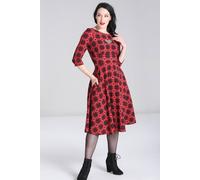 Hell Bunny Women's Date Night Chiffon Knee Dress in Red | Size: XS hell bunny Red XS