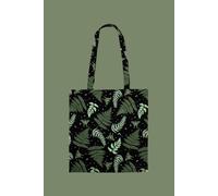 Hell Bunny Women's Gaia Black Cotton Moth & Foliage Print Tote Bag hell bunny Black